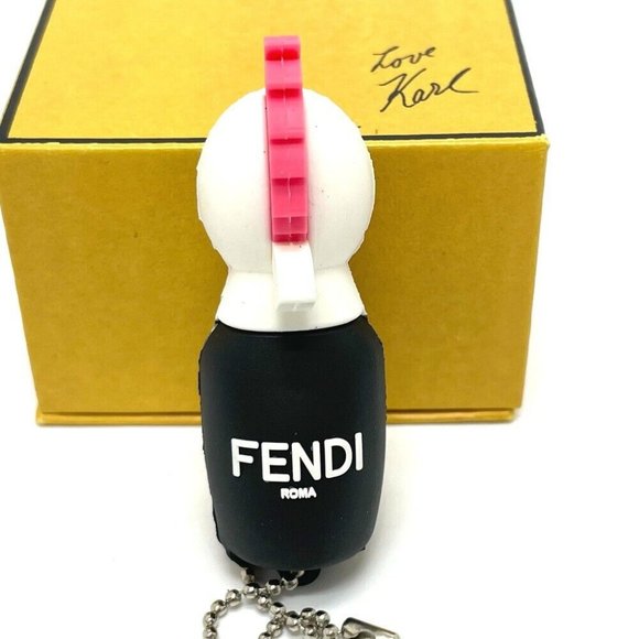 FENDI Karl Lagerfeld USB memory Key Holder Rubber Black - Picture 1 of 16